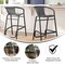 Merrick Lane Lille Set of Two Restaurant Style Barstool with PE Rattan Seat for Indoor/Outdoor Use